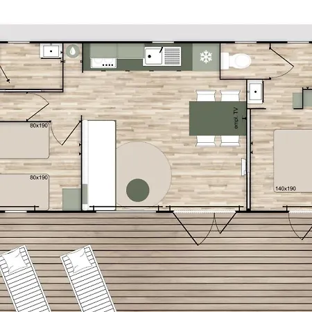 Oleron Mobil Climatise Confort 50 M De L'ocean Au Cap Soleil Campsite