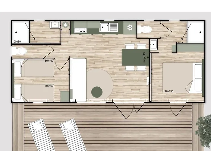 Oleron Mobil Climatise Confort 50 M De L'ocean Au Cap Soleil Camping
